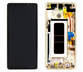 LCD Дисплей за Samsung SM-N950F Galaxy Note 8 + Тъч скрийн и рамка Златен Оригинал